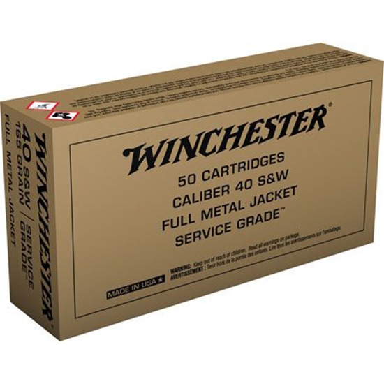 WIN  SERVICE GRADE 40SW 165GR FMJ 50/10 - Ammunition